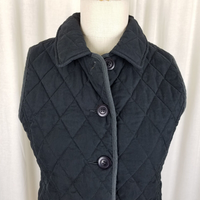 LL Bean Petites Upcountry Plaid Lined Quilted Cotton Outdoor Vest Womens XSP