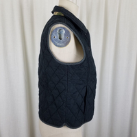 LL Bean Petites Upcountry Plaid Lined Quilted Cotton Outdoor Vest Womens XSP