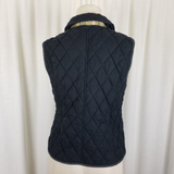 LL Bean Petites Upcountry Plaid Lined Quilted Cotton Outdoor Vest Womens XSP