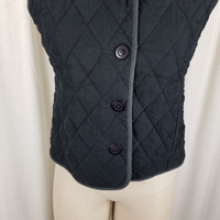 LL Bean Petites Upcountry Plaid Lined Quilted Cotton Outdoor Vest Womens XSP