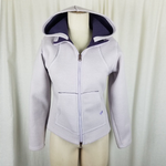 Eastern Mountain Sports Waffle Lined Hooded Wool Zip Windbreaker Jacket Womens S