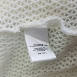 Joseph A. Crochet Loose Knit Fishnet Look Mesh Open Front Wrap Sweater Womens M