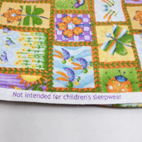 Vintage Debbie Mumm Jo-Anne Fabric Bugs Worms Flowers 4+ Yards Flannel Material