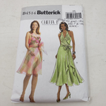 Butterick B4514 Cheta B Designer Dress Sewing Pattern Size 6-8-10-12 Halter Sash