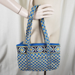 Vera Bradley Riviera Blue Little Betsy Shoulder Tote Handbag Purse Retired 2008