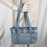 Vera Bradley Riviera Blue Little Betsy Shoulder Tote Handbag Purse Retired 2008