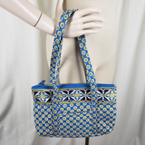 Vera Bradley Riviera Blue Little Betsy Shoulder Tote Handbag Purse Retired 2008
