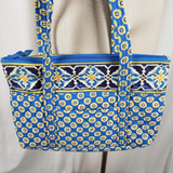 Vera Bradley Riviera Blue Little Betsy Shoulder Tote Handbag Purse Retired 2008