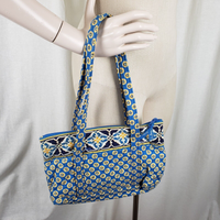 Vera Bradley Riviera Blue Little Betsy Shoulder Tote Handbag Purse Retired 2008
