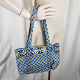 Vera Bradley Riviera Blue Little Betsy Shoulder Tote Handbag Purse Retired 2008