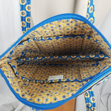 Vera Bradley Riviera Blue Little Betsy Shoulder Tote Handbag Purse Retired 2008