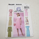 BUTTERICK 6 Sew Fast & Easy Sewing Pattern B4386 Women Sizes 16-18-20-22 Dress