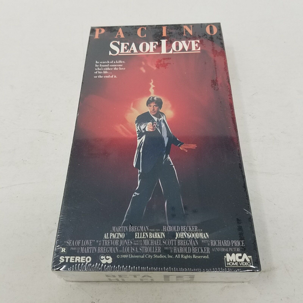 Sea of Love BETAMAX Beta Tape 1989 New Factory Sealed Not VHS Watermarks Pacino
