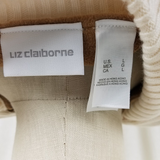 Liz Claiborne Angora Wool Faux Suede Bodice Sweater Jacket Shacket Womens L Tan