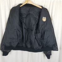 Miller Genuine Draft MGD Wool Leather Bomber Jacket Mens L Vintage MV Sport 90s