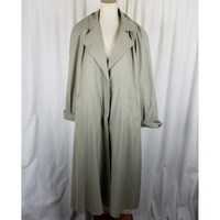 Vintage Fog by London Fog Funnel Neck Long Trench Coat Womens 10R Tan Khaki