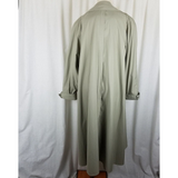 Vintage Fog by London Fog Funnel Neck Long Trench Coat Womens 10R Tan Khaki