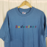 Vintage Budweiser King of Beers Embroidered Rainbow Pride TShirt Mens XL 90s USA