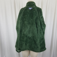 Laura Scott Faux Fur Lined Fleece Windbreaker Jacket Womens XL Contrast Green