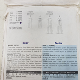 Butterick 4797 Sizes 6-8-10 Donna Ricco NY Flared Maxi Dress Sewing Pattern