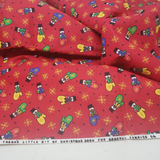 Vintage Trina's Little Bit of Christmas Snowman Mittens Fabric 4 Yards Material