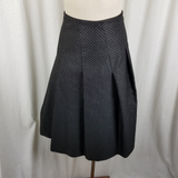 Martin Grant Paris Textured Pleated Short Twirl Skirt Womens M Gold Metallic