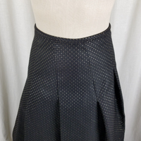 Martin Grant Paris Textured Pleated Short Twirl Skirt Womens M Gold Metallic