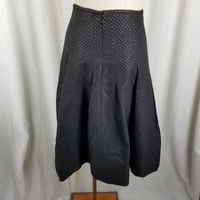 Martin Grant Paris Textured Pleated Short Twirl Skirt Womens M Gold Metallic