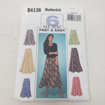 BUTTERICK 6 Six Sew Fast & Easy Sewing Pattern B4136 Women Sz 20-22-24 Skirts