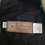 Jones Limited Band Collar Merino Wool Silk Button Up Outdoor Vest Womens XS