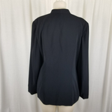 Vintage Talbots Collarless VNeck Multi Button Up Jacket Blazer Womens 12 USA