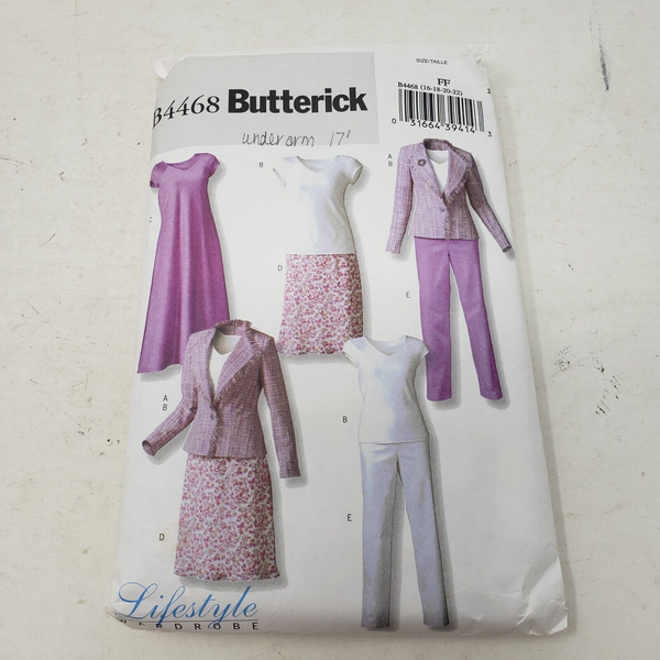 2005 Jacket Skirt Top Dress Sewing Pattern Size 16-18-20-22 Butterick B4468 FF