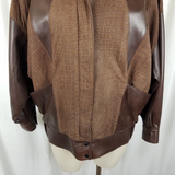 Vintage Cassidy Leather Fashions Alligator Snakeskin Look Bomber Jacket Womens M