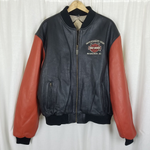 Vintage Harley Davidson Milwaukee WI Leather Colorblock Bomber Jacket Mens XL
