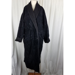 Vintage Rupp & Taureck Couture Leather Alpaca Wool Fur Maxi PeaCoat Womens 40 XL