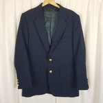 Vintage The Firehouse Navy Sportcoat Jacket Blazer Mens 40R Gold Buttons