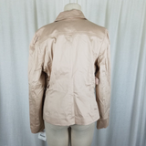 Apostrophe Musee D'orsay  Biscotti Cropped Jacket Blazer Womens 12 Stretch Tan