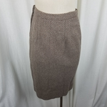 Vintage Handmade Plaid Checked Wool Tweed Short Skirt Womens S 1950s 1960s 1970s