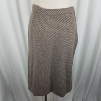 Vintage Handmade Plaid Checked Wool Tweed Short Skirt Womens S 1950s 1960s 1970s