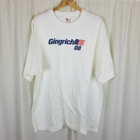 Newt Gingrich for President 2008 Campaign TShirt Mens 2XL Hanes Authentic Cotton