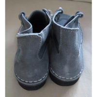 Mid Century Sears Blue Suede Chukka Moccasin Boots Womens 5.5 B The Shoe Place