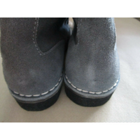 Mid Century Sears Blue Suede Chukka Moccasin Boots Womens 5.5 B The Shoe Place