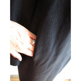 Juilliard Fabric Mid Century Mod Fur Collar Wool Coat Cloak Womens S M USA Black