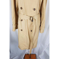 Anne Klein Long Belted Double Breasted Classic Military Trench Coat Womens 12