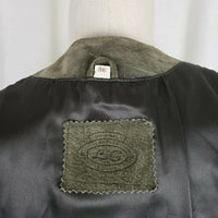 Leather Sound Pig Suede Patchwork Vest Buckle Back Womens S Boho Hippie Country