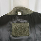 Leather Sound Pig Suede Patchwork Vest Buckle Back Womens S Boho Hippie Country