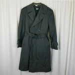Military Issue Army Serge Green Wool Overcoat AG-44 Peacoat Trench Coat Mens 38S
