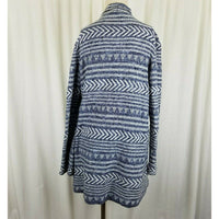 Lucky Brand Waterfall Long Open Front Wrap Cotton Cardigan Sweater Womens M