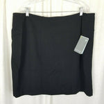 Lysse Perfect High Waist Skirt Plus Size Womens 2X Black Tailored Pencil Pull On