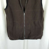 Izod Fleece Vest Full Zip Up Lightweight Mens M Choc Brown Outdoor Adventure